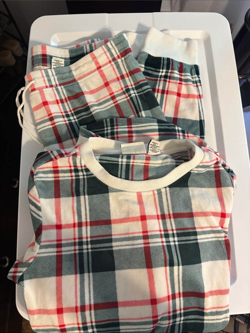 Rachel Zoe Red, Green & White Plaid Women's Pajama Set